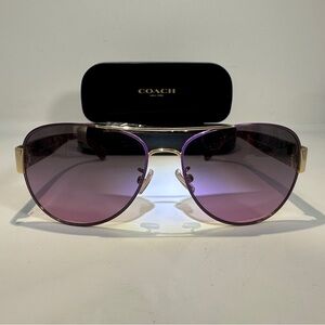 New COACH Womens L138 Sunglasses HC7059 924890 58mm Pilot Aviator